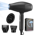 Professionele zwarte krachtige haardroger set model 9267 inclusief opzetstukken - 9267 Zwart