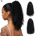 Extension a coda di cavallo riccia afro kinky in nero naturale 1B per donna - Nero Naturale