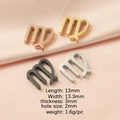 Detail of Virgo zodiac charms in four colors with 13mm dimensions and 2mm hole size - Virgo