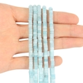Fili di perle rettangolari in cristallo azzurro per bracciali gioielli fai da te - 150 Pezzi / Acquamarina