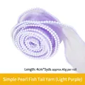 Light purple pearl mermaid gauze ribbon 4cm wide for floral bouquet gift wrapping - Light Purple