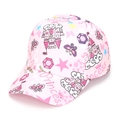 Pink Princess baseball cap for kids featuring castle and butterfly print patterns - 52-54cm / Castle