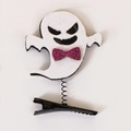 Fermaglio fantasma di Halloween con fiocco di paillettes viola e molla metallica - Stile B (Fantasma con Fiocco)
