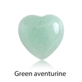 Polierter grüner Aventurin Herzstein 15mm mit natürlicher Textur und hohem Glanz - Grüner Aventurin