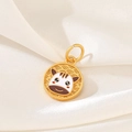Golden sand gold zodiac snake charm with white enamel details for DIY jewelry making - D1560 (Horse - Enamel)