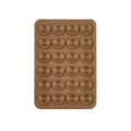 Brown silicone phone suction cup mount with 24 mini grippers for hands-free use - Standard Style (24-Suction Cup) / Coffee