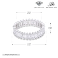 Detailed view of S925 sterling silver eternity ring with 5A grade zircon dimensions - US Size 9 / Silver