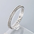 Klassisches silbernes Edelstahl-Panzerarmband mit stabilem Faltverschluss für Herren - 9mm Breite 20cm Länge (KB189117-Z)