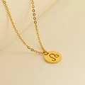 Golden 18K gold plated stainless steel necklace featuring a Leo zodiac sign pendant - Leo