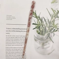 Minimalist marble pattern hair stick with pink and white tortoiseshell twist design - Pink Brown White Mixed Marble (20#)