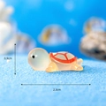 Orange translucent resin turtle figurine for micro landscape, size 2.3cm by 0.9cm - Small / Yellow