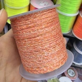 Braided orange and yellow cotton cord on a plastic spool for DIY jewelry making - Approx. 2.0mm / Orange, Yellow and White