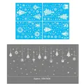 Christmas static cling set with reindeer and snowflake patterns, set of 4 sheets - Christmas Tree And Reindeer Style (BQ309)