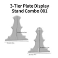 Lot de moules en silicone pour support plateau 3 niveaux avec mesures de taille - Support de Plateau à 3 Étages - Combinaison