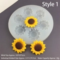 Detailed macro view showing the fine petal textures of sunflower silicone baking mold - Style 1 Sunflower
