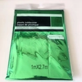 Waterproof green metallic plastic tablecover 1m x 2.7m in its original transparent packaging - Green 1m*2.7m