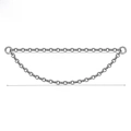 Silver G23 titanium double chain nose stud connector in 40mm and 50mm lengths - G23 Titanium Double Chain-40-50mm