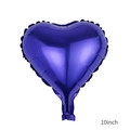 10-inch heart-shaped foil balloon in glossy dark blue finish for party decorations - 10-inch Heart Dark Purple