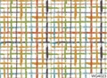 Nail sticker water transfer decal WG4023 with colorful hand-painted plaid pattern - WG4023