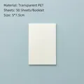 Set van 50 transparante PET-plaknotities 5x7,5cm waterbestendig voor notities maken - 7.5x5cm / 50 Vellen/Blok / Helder Wit