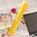 Creative yellow ruler plush toy with a cute smiling face and soft embroidered details - Yellow Ruler / 38cm