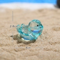 Miniature glowing blue resin turtle figurine for DIY decor, size 4cm length by 2.8cm height - Diving Turtle-B Transparent Blue