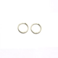 Minimalist light gold S925 sterling silver hoop earrings with a sleek polished finish - 14mm / Gold