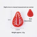 Realistic resin strawberry slice model for DIY crafts, 3x2.2cm red miniature fruit charm - 3cm Half Strawberry Slice (With Printing)