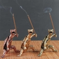 Drei antike Schildkröten-Räucherstäbchenhalter in Bronze, Gold und Kupferfarben - Kung Fu Schildkröte (Rotes Kupfer)