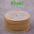 Spool of 2mm khaki braided pineapple cord for DIY jewelry necklaces and pendants - Khaki