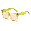 Gafas de sol cuadradas de gran tamaño con montura verde neón y lentes degradadas - Verde Degradado/Marrón