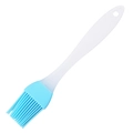 Pennello da cucina in silicone azzurro con manico bianco per barbecue e pasticceria - Pennello in silicone 5.5g (Blu)