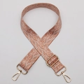 Adjustable wide crossbody bag strap with orange and blue wave pattern and gold hooks - No. 613 Gold Hook