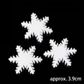 Set de tres adornos para tartas con copos de nieve de acrílico blanco, unos 3,9 cm - 3 piezas Copos de Nieve de Goma Suave Blancos Grandes / Aprox. 3,9 cm
