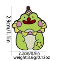 Cartoon clown frog enamel pin detailed view with 2.9cm x 2.3cm dimensions and weight - Clown Frog