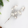 Witte bevroren granaatappelbessen voor DIY kerstboom decoratie en feestelijke scènes - 13-Takken Witte Schuim Granaatappel Bes