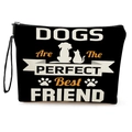 Schwarze Kosmetiktasche mit dem Aufdruck DOGS Are The PERFECT Best FRIEND für Damen - Schwarz-Dogs Are The Perfect Best Friend (Mit Handschlaufe)