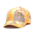 Gorra infantil con corazón de diamantes y tela brillante tie-dye naranja y amarillo - 54 / Naranja y Amarillo (B)