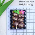 Miniature roasted mushroom skewer fridge magnet accessory measuring 4.7x5.5cm - Roasted Shiitake Mushroom (No Magnet)