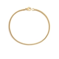 Pulsera minimalista de cadena de caja dorada en acero inoxidable con cierre de langosta - 2MM-16.5CM / Dorado