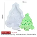 Christmas tree silicone mold for DIY candles and gypsum crafts, size 94x76x32mm - Christmas Tree SD-84