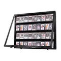 Επιτοίχια μαύρη θήκη 4 επιπέδων για 32 αθλητικές και συλλεκτικές κάρτες συναλλαγών - Οριζόντιο / 1 Τεμάχιο
