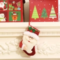 Calza di Natale 3D Babbo Natale in peluche appesa al camino per dolci e piccoli regali - Babbo Natale