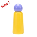 Bouteille isotherme 350ml jaune en acier inoxydable avec bouchon sphérique violet - Violet & Jaune