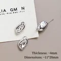 Perline in resina sfaccettate argento irregolari 11x20mm per creazione gioielli - 8# (11x20mm)
