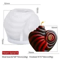 Spiral heart silicone mold for DIY candles and soaps with clear 3D textures - Heart Spiral A XX-60