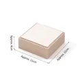 Square champagne gold jewelry display box with white padding measuring 11x11x4 cm - Square Base 11x11x4cm (White & Champagne)