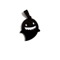 Collana con ciondolo a fantasma in acciaio inossidabile nero per Halloween - Solo ciondolo / Nero