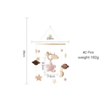 Pink star baby mobile with wooden moon and cloud beads for crib decoration - Pink Starry Night Mobile