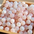 Pink holographic 10mm glass beads for DIY jewelry making in a wooden display box - 10mm / Magic Pink Yellow